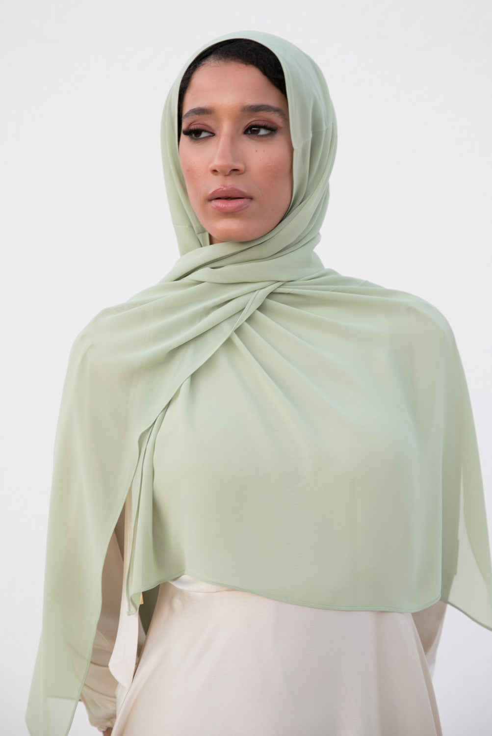 Sage chiffon clearance