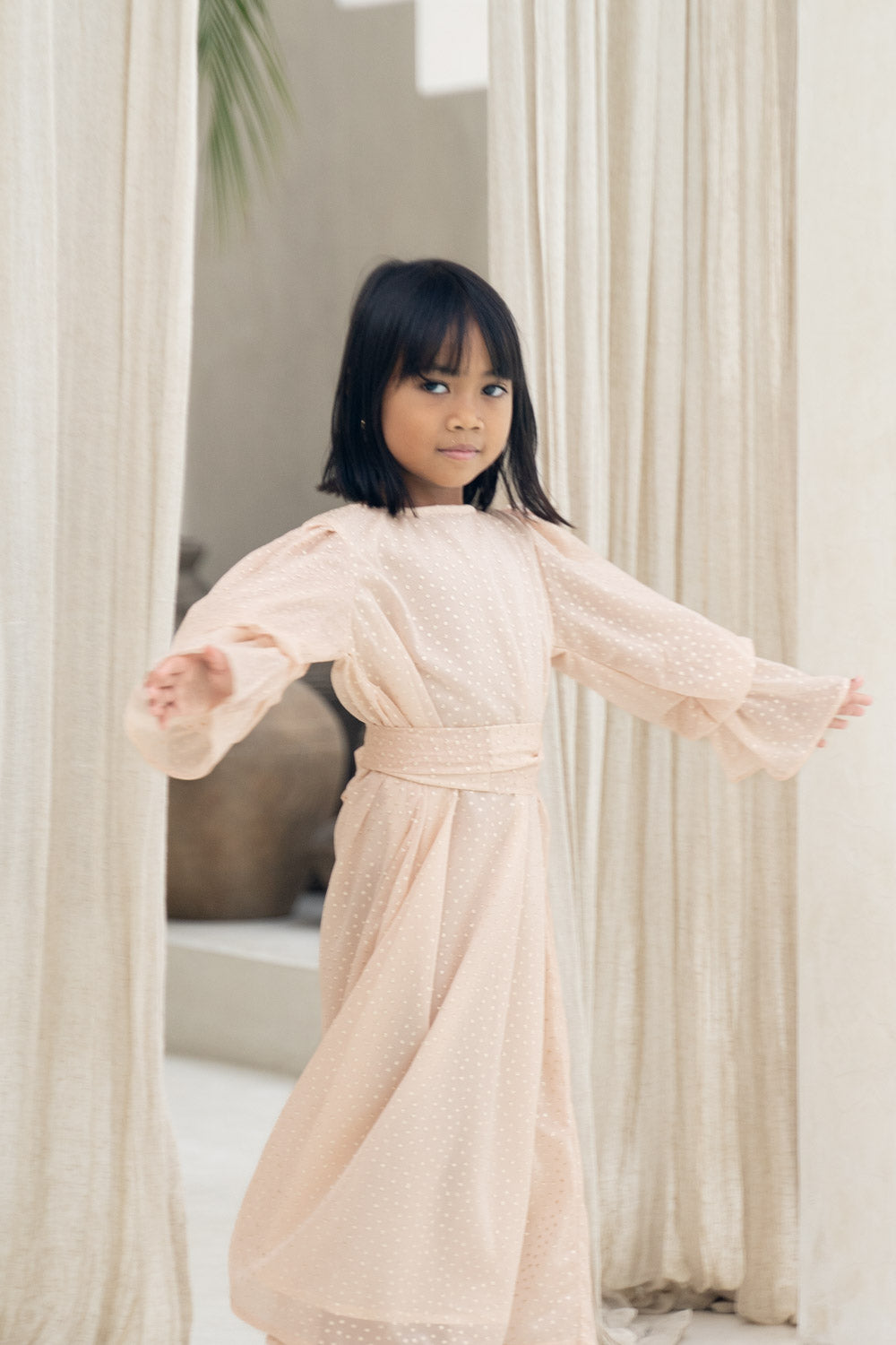 Glittering Sand Kids Abaya