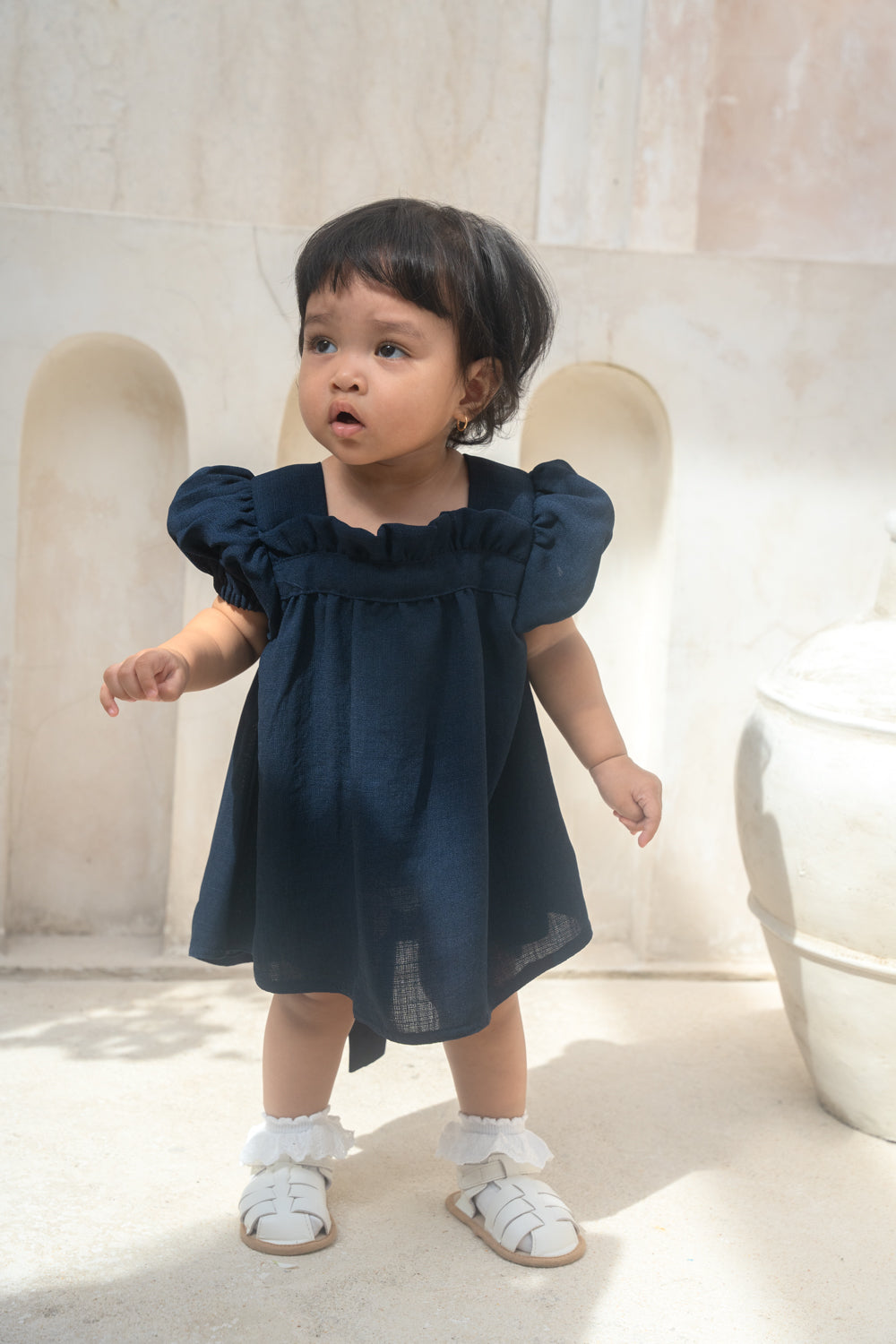 Midnight Elegance Baby Dress